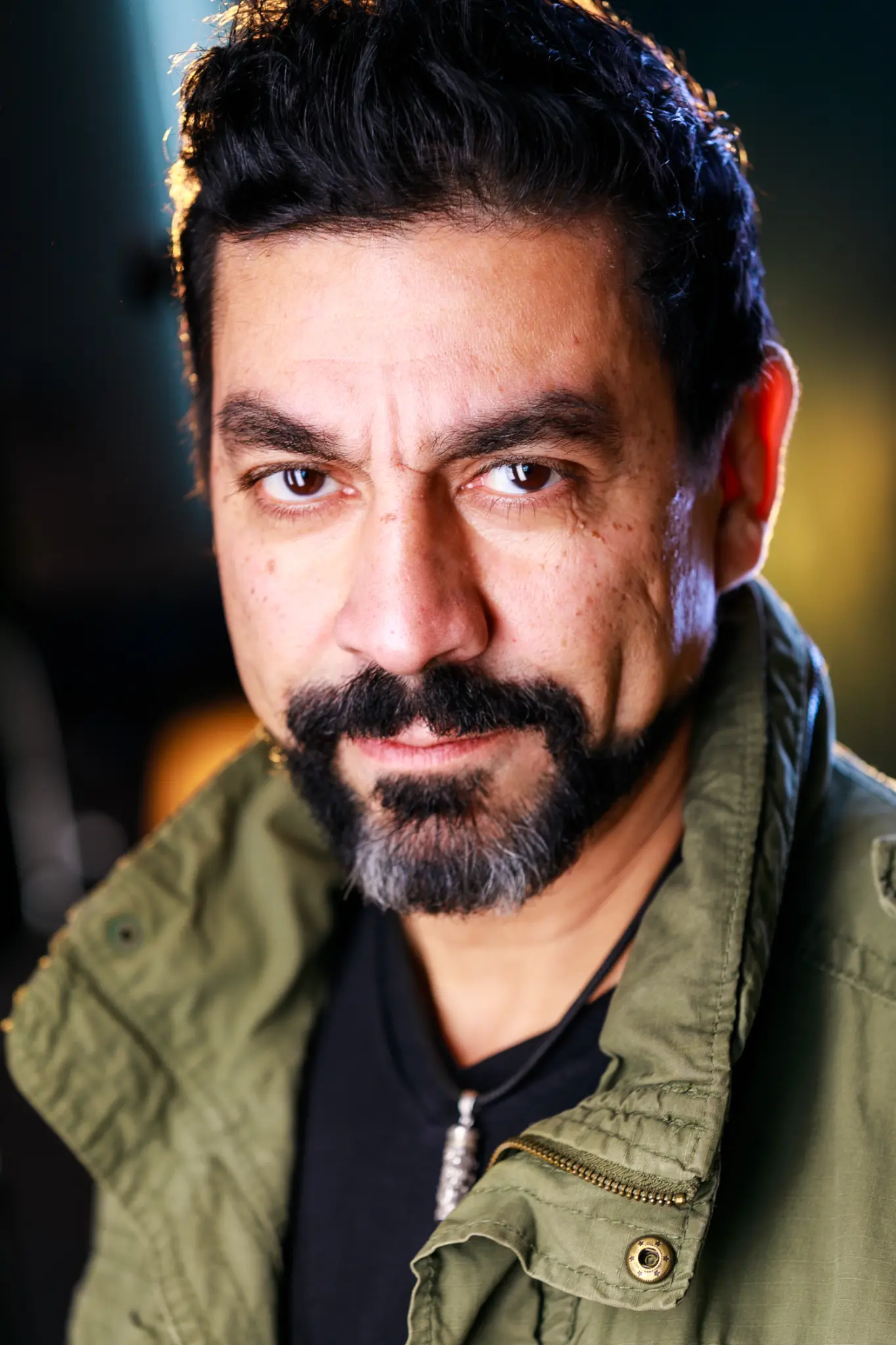 Ayman Samman Headshot - Military Jacket